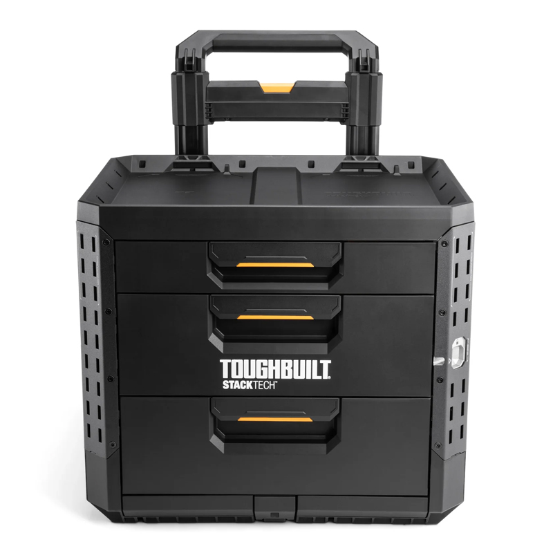 ToughBuilt TB-B1-D-R93 StackTech gereedschapstrolley Rolling 3-Drawer Locking Box
