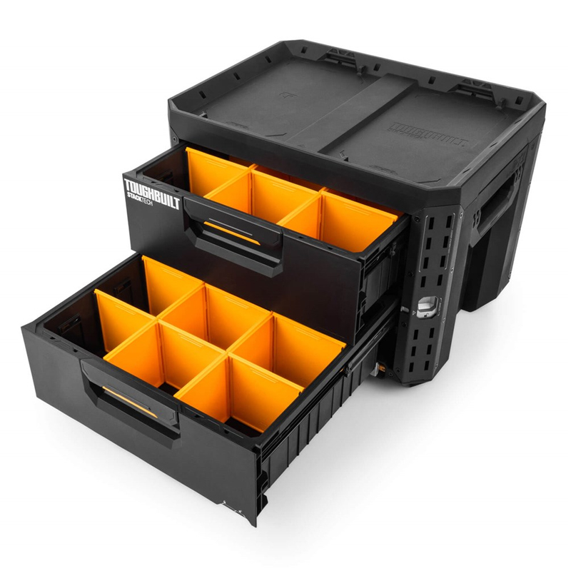 ToughBuilt TB-B1-D-72 StackTech gereedschapskist 2-Drawer Locking Box XL