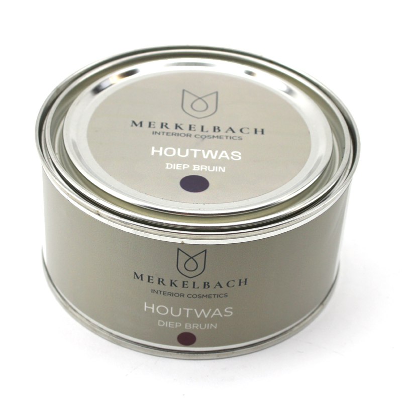 Merkelbach houtwas diep bruin 375 ml