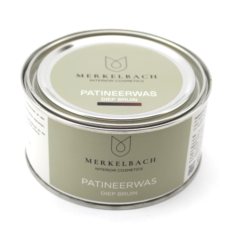 Merkelbach patineerwas diep bruin 375 ml