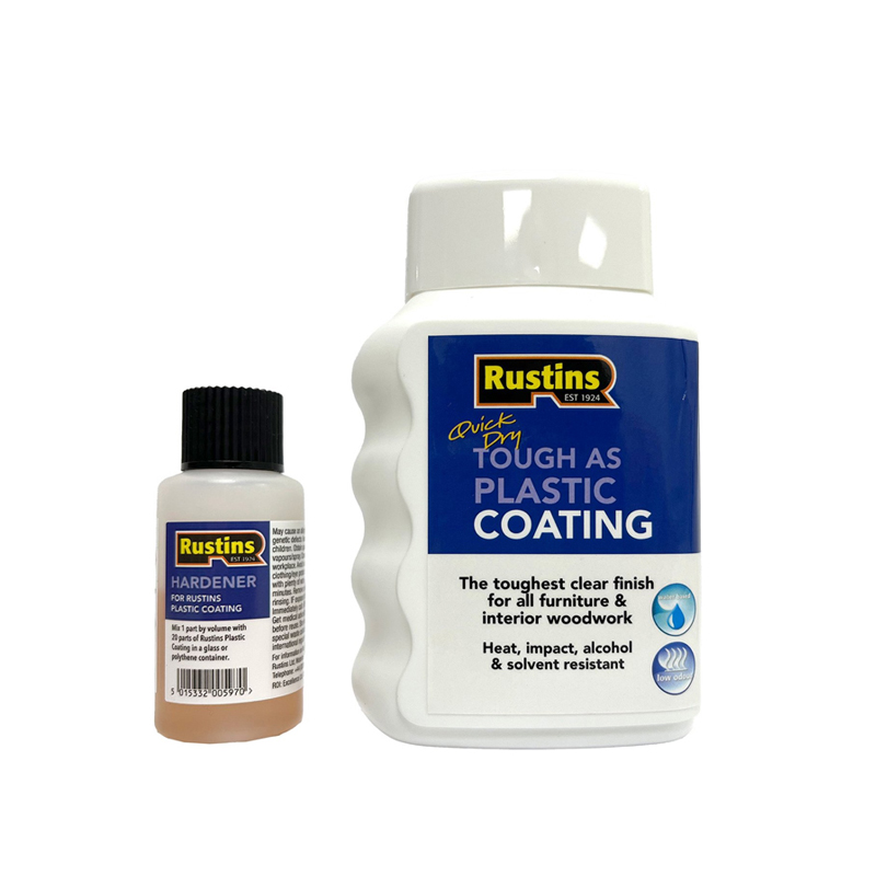 Rustins plastic coating transparant en hardener 250 ml
