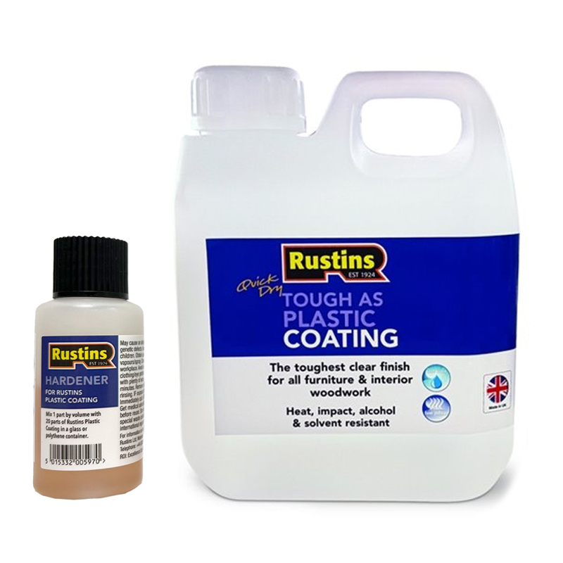 Rustins plastic coating transparant en hardener 1000 ml