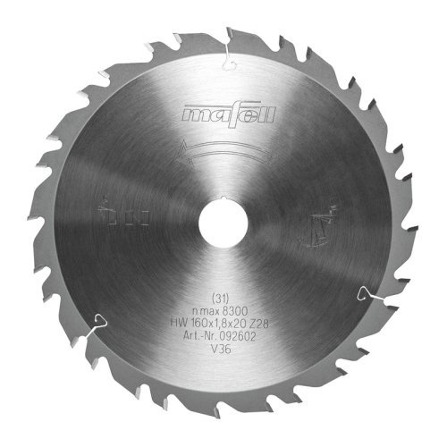 Mafell cirkelzaagblad HM 160 x 1,2/1,8 x 20 mm Z28-4 3WZ/FZ