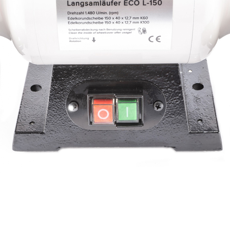 Eco L-150 dubbele slijpmachine 370 Watt laag toerental - beschadigde doos