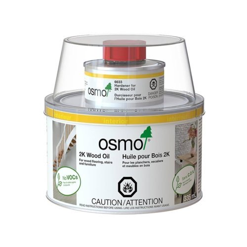 Osmo 2k houtolie 6100, kleurloos mat 0,375 l