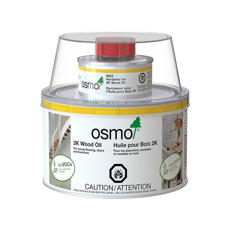 Osmo 2K houtolie 6100, kleurloos mat 375 ml