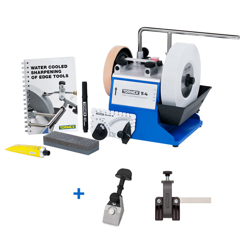 Tormek T4 Original natslijpmachine - tijdelijk met twee gratis slijphulpstukken