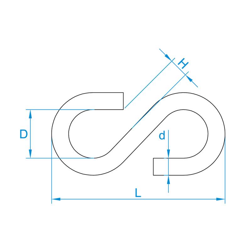 S-haak no. 55 6 x 50 ijzer gegalvaniseerd