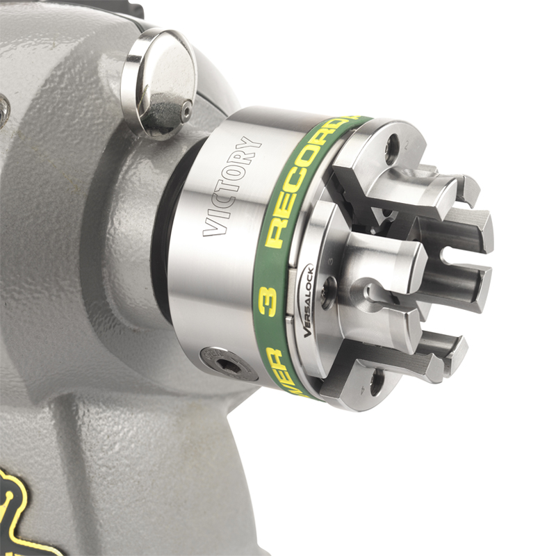Record Power Victory chuck M33 x 3,5 met VersaLock basis- en extra klauwen