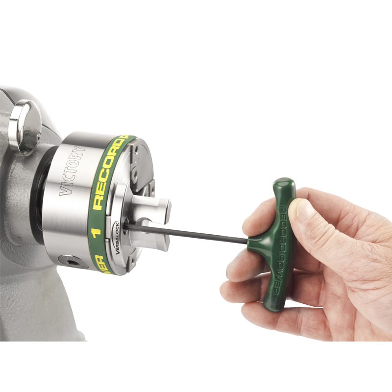 Record Power Victory chuck M33 x 3,5 met VersaLock basis- en extra klauwen