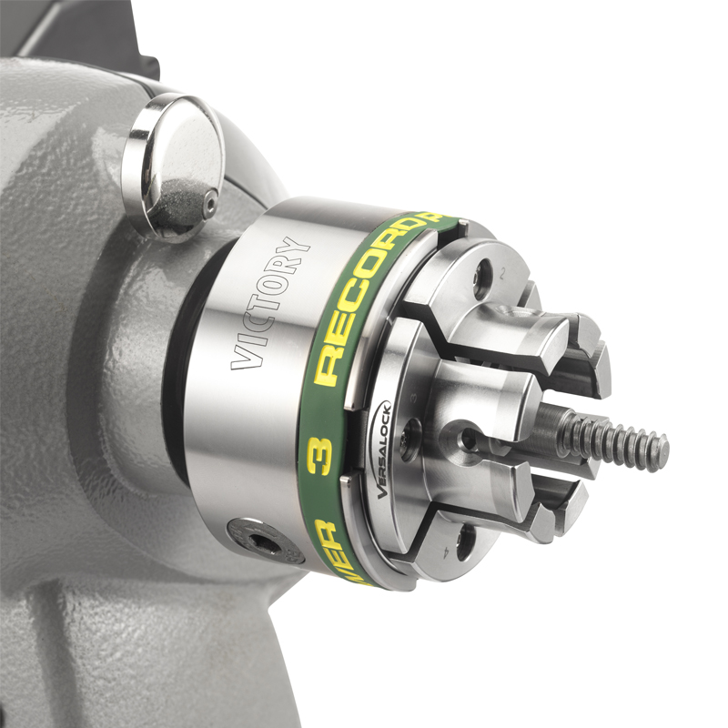 Record Power Victory chuck M33 x 3,5 met VersaLock basis- en extra klauwen