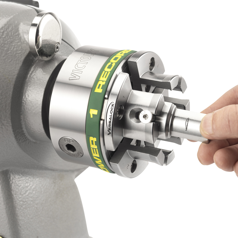 Record Power Victory chuck M33 x 3,5 met VersaLock basis- en extra klauwen
