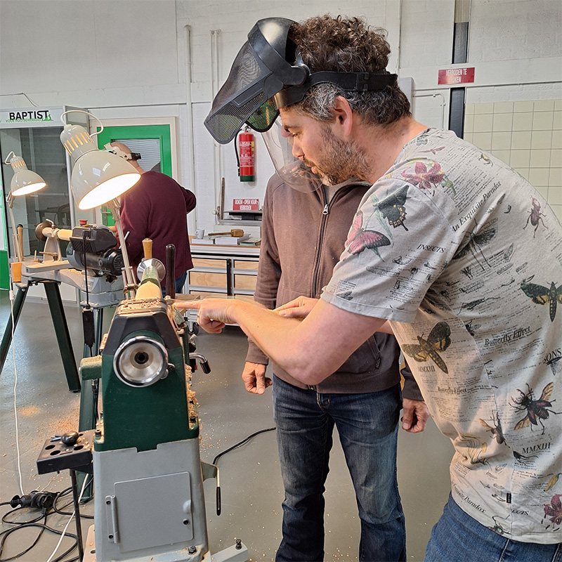 Workshop 1 houtdraaien met Hout onder Handen op vrijdag 25 september 2026 ochtend 