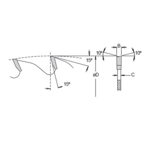 Dimar cirkelzaagblad MBW 350 x 2,5 / 3,5 x 30 mm 42T