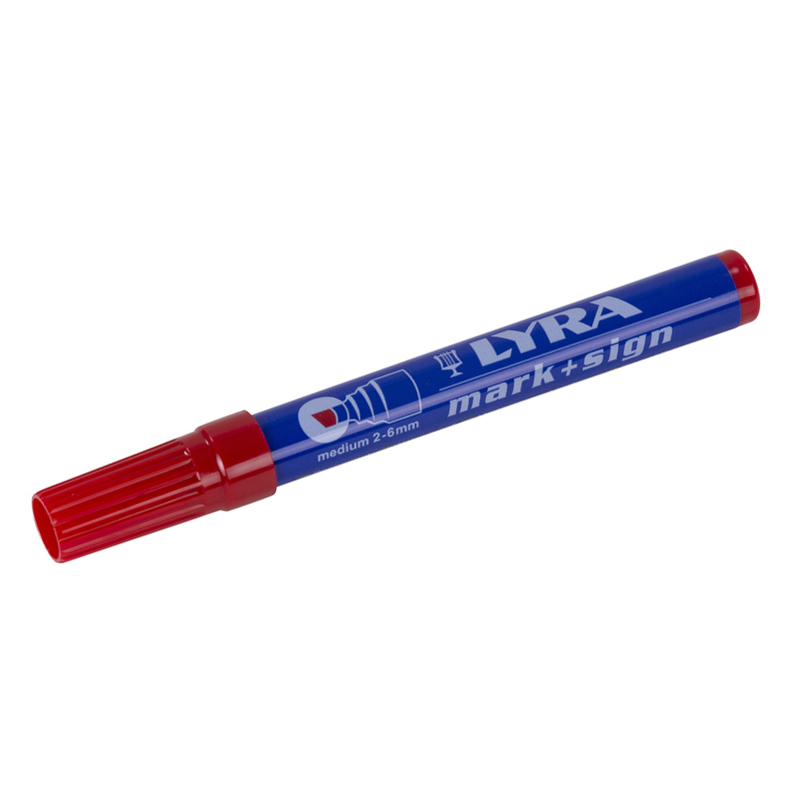 Markeerstift permanent, punt 2-6 mm rood