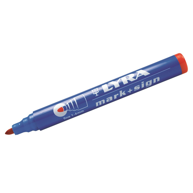 Markeerstift permanent, punt 2-6 mm rood