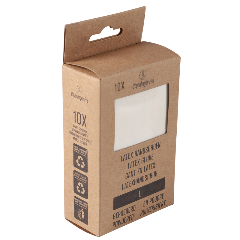 Wegwerphandschoen latex, 10 stuks