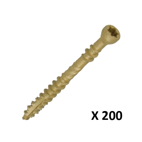 Dynaplus Vlonderschroef Xtreme AR-Bronze platkop met snijpunt Torx T20 Ø 5,0 x 70/42 mm