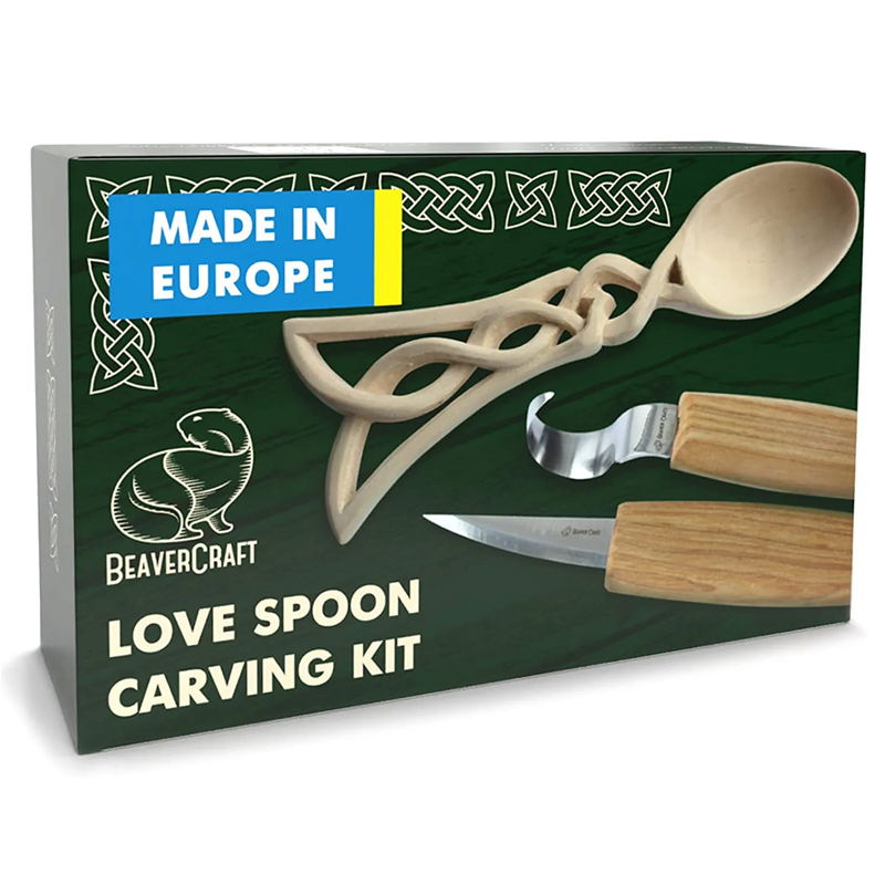 BeaverCraft houtsnijset love spoon