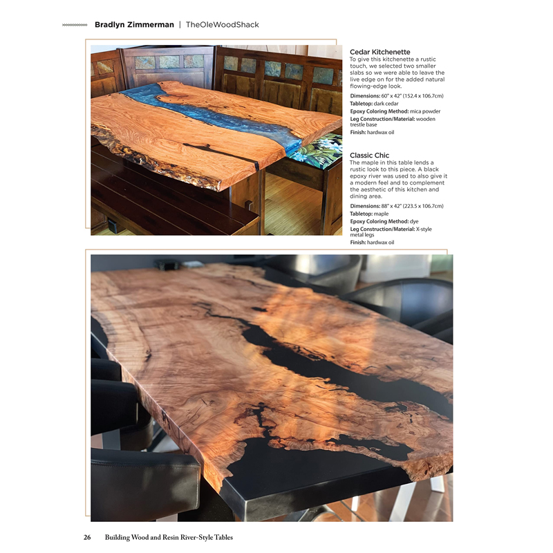 Building wood and resin river-style tables - Bradlyn Zimmerman