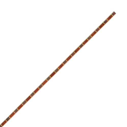 Inleglijst fineer 5 x 1000 mm rood en bruine blokjes