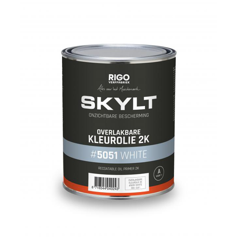 Rigo Skylt overlakbare kleurolie 2K White 1000 ml