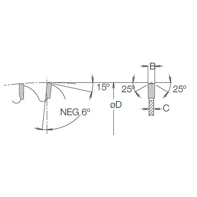 Dimar cirkelzaagblad MEDN 253 x 2,2 / 3,2 x 30 mm 48T