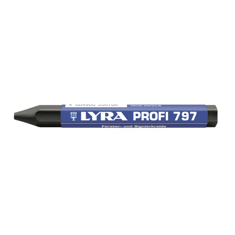 Lyra Profi 797 merkkrijt zwart 12 stuks