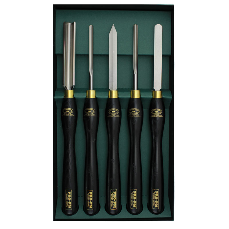 Crown houtdraaibeitelset Pro-PM 5-delig