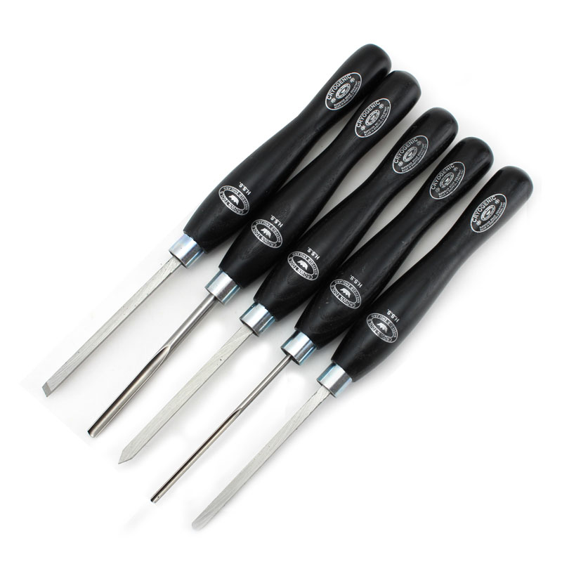 Crown miniatuur houtdraaibeitelset cryogenic 5-delig