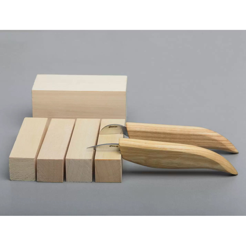 BeaverCraft S16 houtsnijset 2-delig inclusief lindenhout