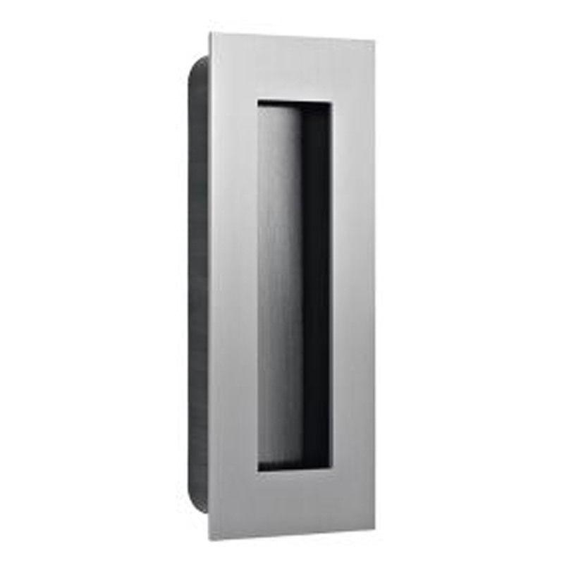 Schuifdeurkom rechthoek met spring cover 135 x 55 RVS mat - laatste voorraad