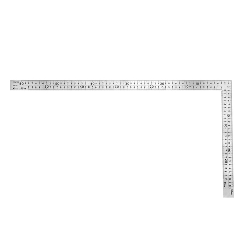 Shinwa Japanse winkelhaak rvs 8x maataanduiding 300/600 mm