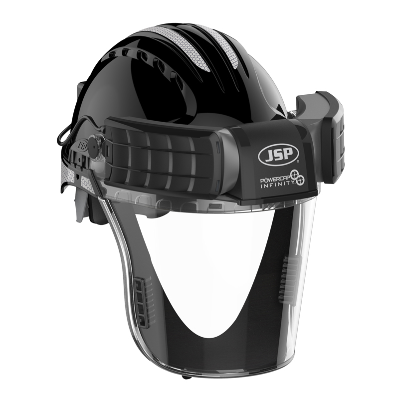 JSP PowerCap Infinity complete helm met luchtventilatie zwart