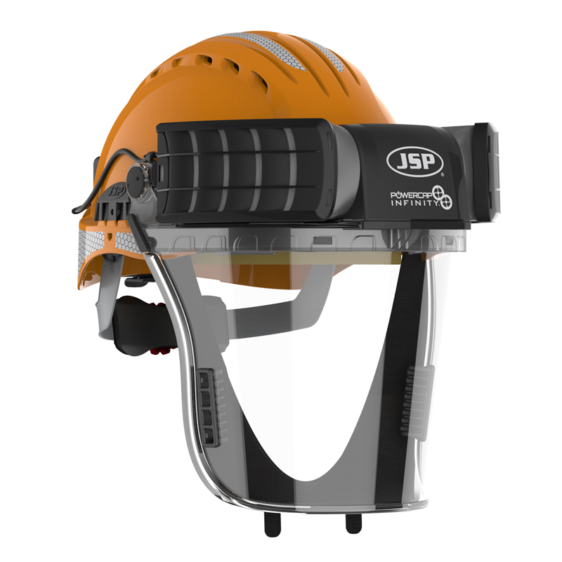 JSP PowerCap Infinity complete helm met luchtventilatie oranje