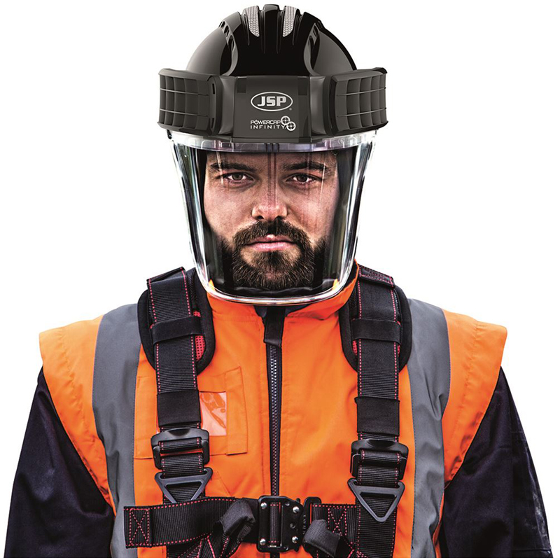 JSP PowerCap Infinity complete helm met luchtventilatie zwart