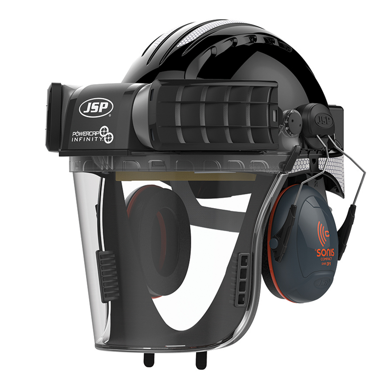 JSP PowerCap Infinity complete helm met luchtventilatie oranje