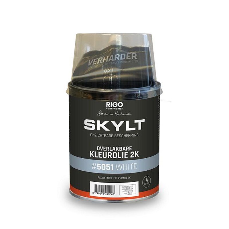 Rigo Skylt overlakbare kleurolie 2K White 1000 ml