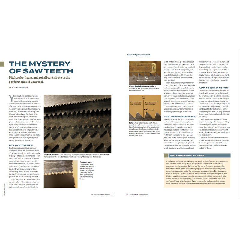 The Essential Handsaw Book - Popular Woodworking