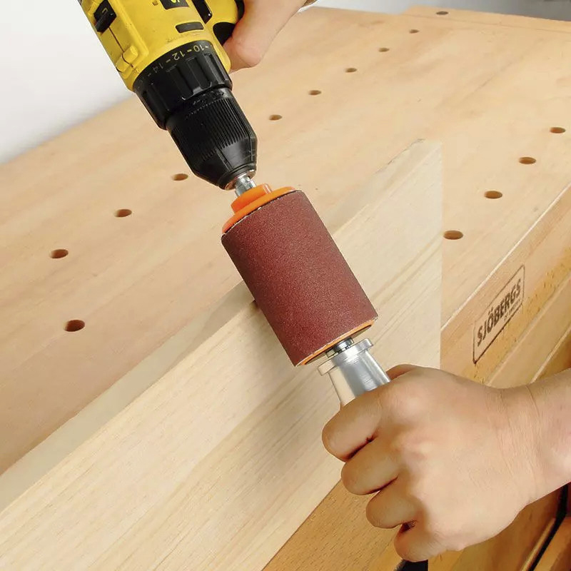 Schuurrol 50 mm diameter 75 mm hoog met handvat