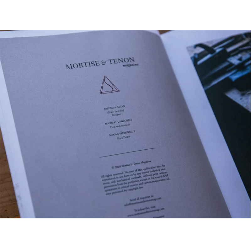 Magazine Mortise & Tenon: deel 9