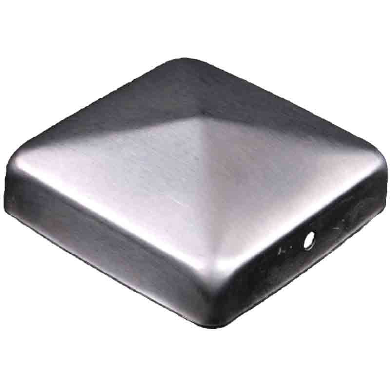 Paalornament piramide rvs 91 x 91 mm