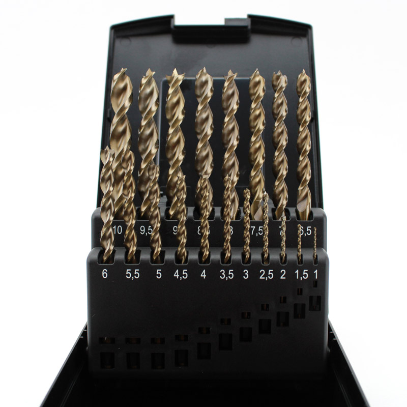 Famag HSS-G houtspiraalboren set, 19-delig