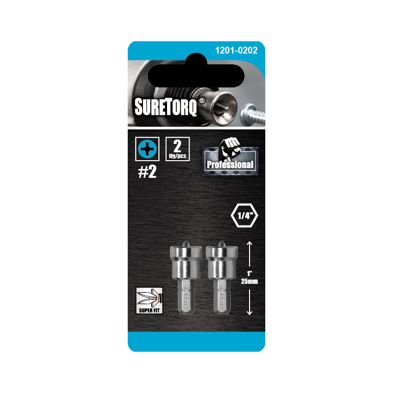 SureTorq gipsplaatbits PH2 met kap, 2 stuks