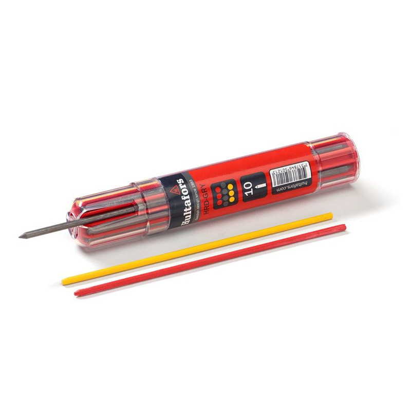 Hultafors HRD vulpotlood navulling 10x grijs/rood/geel