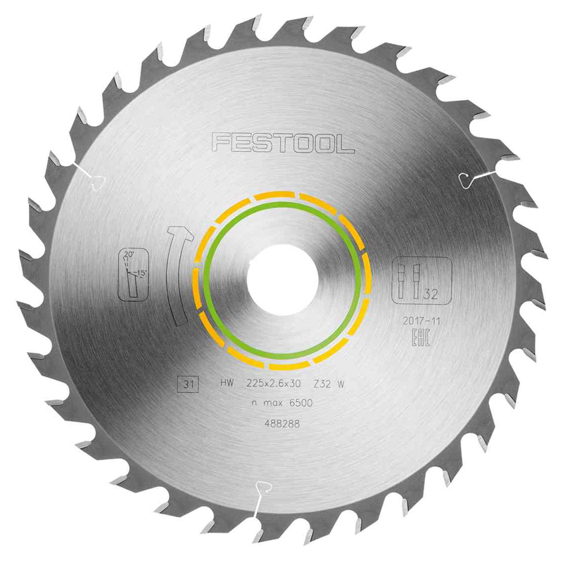 Festool cirkelzaagblad wood universal 225 x 2,6 x 30 mm W32