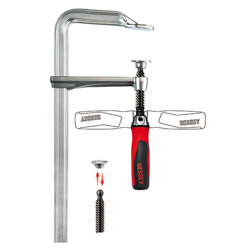 Bessey GZ5012KG stalen lijmtang 500 x 120 mm met opklapbare greep