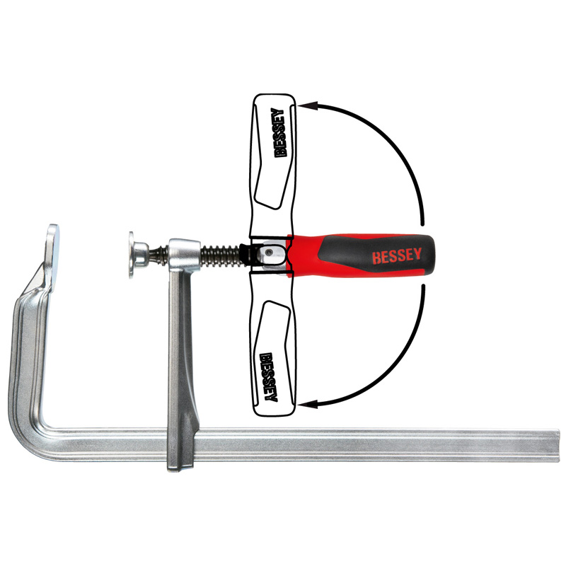 Bessey GZ5012KG stalen lijmtang 500 x 120 mm met opklapbare greep