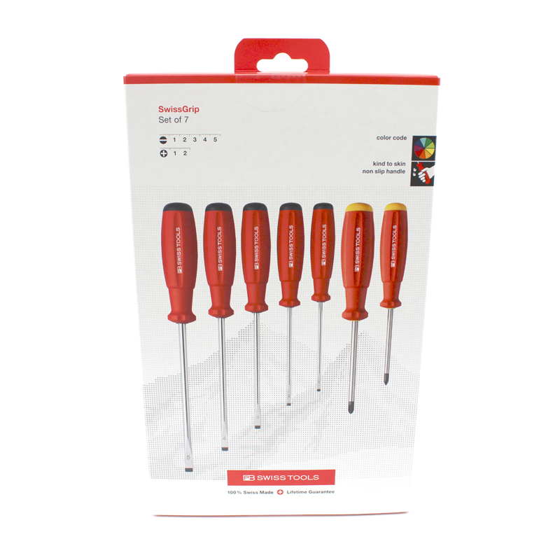 PB Swiss Tools schroevendraaierset plat en Phillips 7-delig