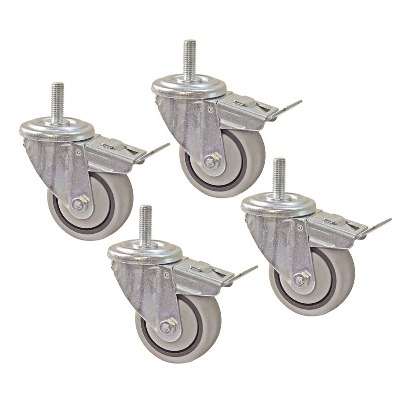 Kreg PRS3090 set 4 stuks bokwielen 75 mm met rem
